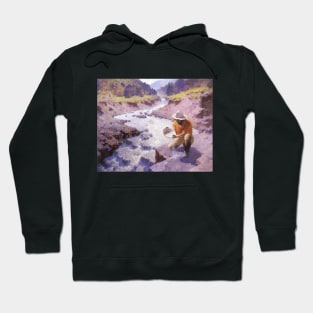 Panning Gold, Wyoming by William Robinson Leigh Hoodie